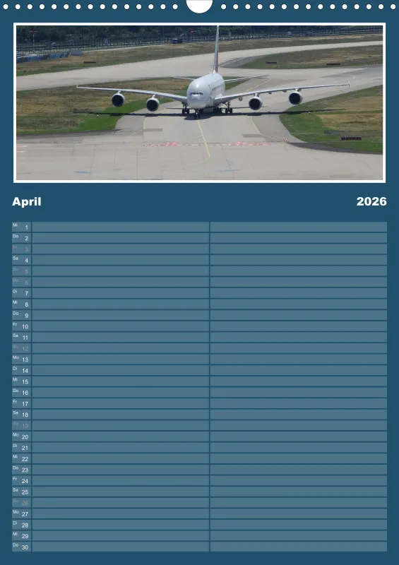 Flugzeug Familienplaner 2026