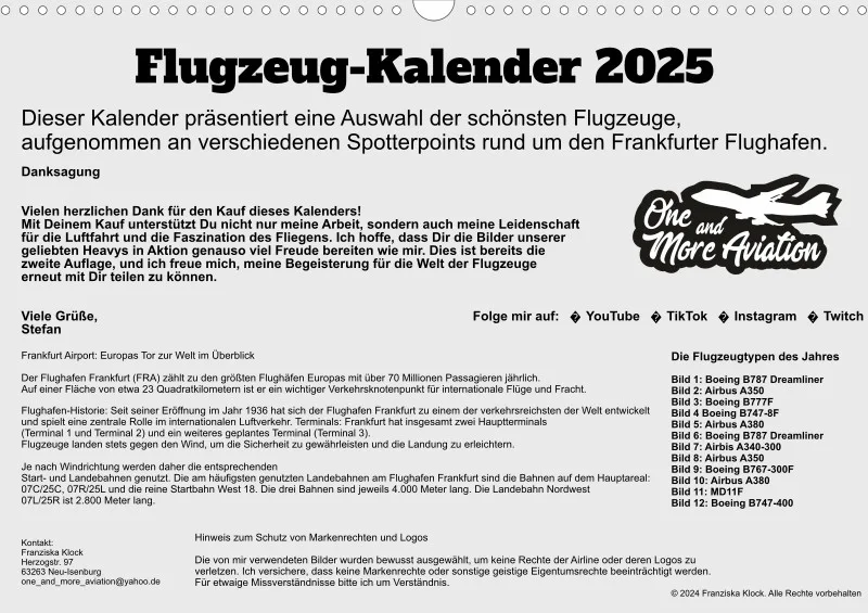 Kalender der Superjets 2025