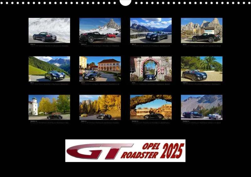 Opel GT Cabrio Shop Kalender 2025