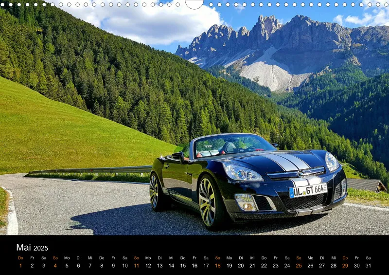 Opel GT Cabrio Shop Kalender 2025