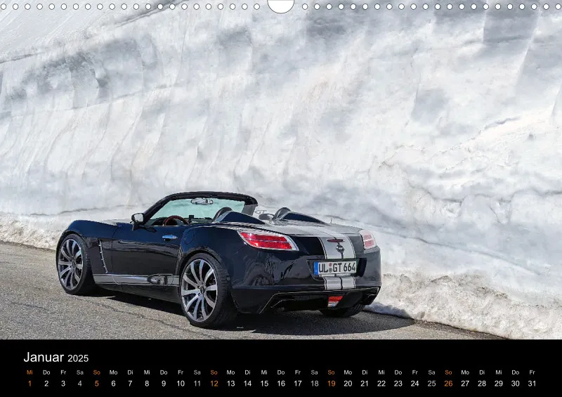 Opel GT Cabrio Shop Kalender 2025