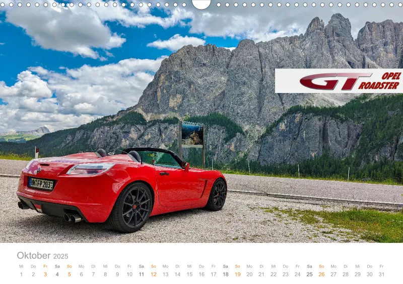Opel GT Roadster Kalender 2025