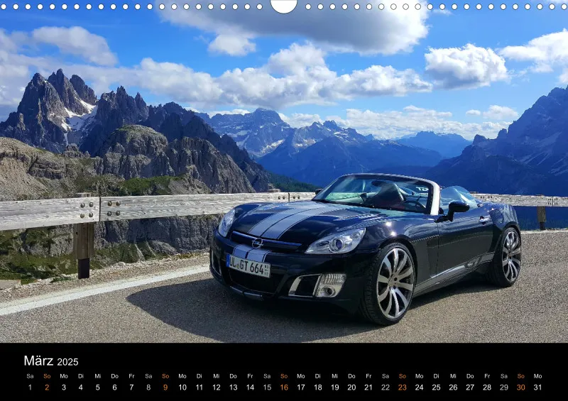 Opel GT Cabrio Shop Kalender 2025