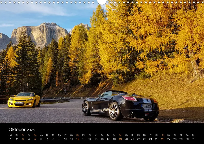 Opel GT Cabrio Shop Kalender 2025