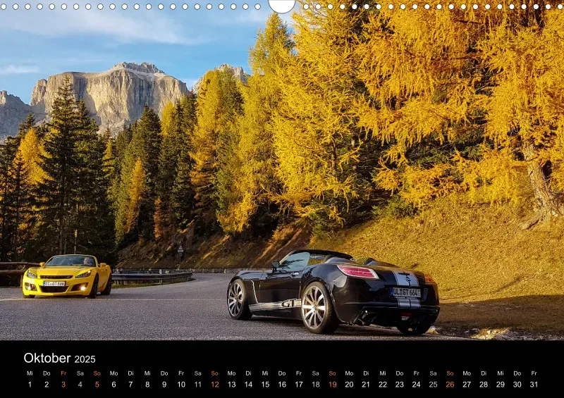 Opel GT Cabrio Shop Kalender 2025