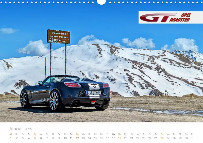Opel GT Roadster Kalender 2025