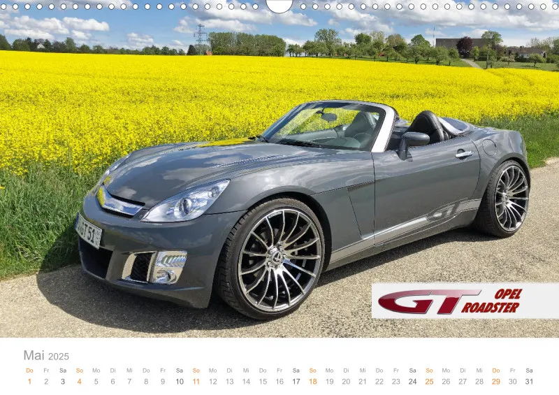 Opel GT Roadster Kalender 2025