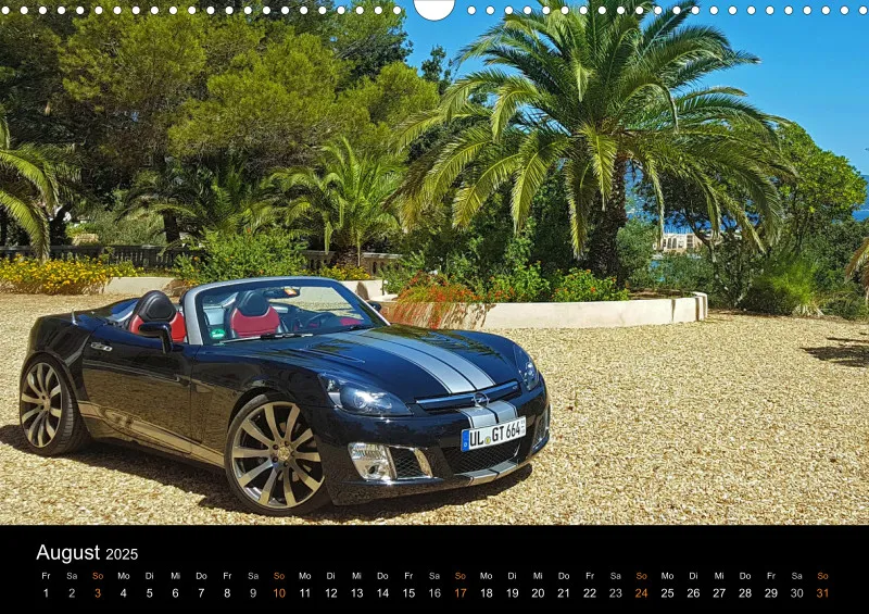 Opel GT Cabrio Shop Kalender 2025