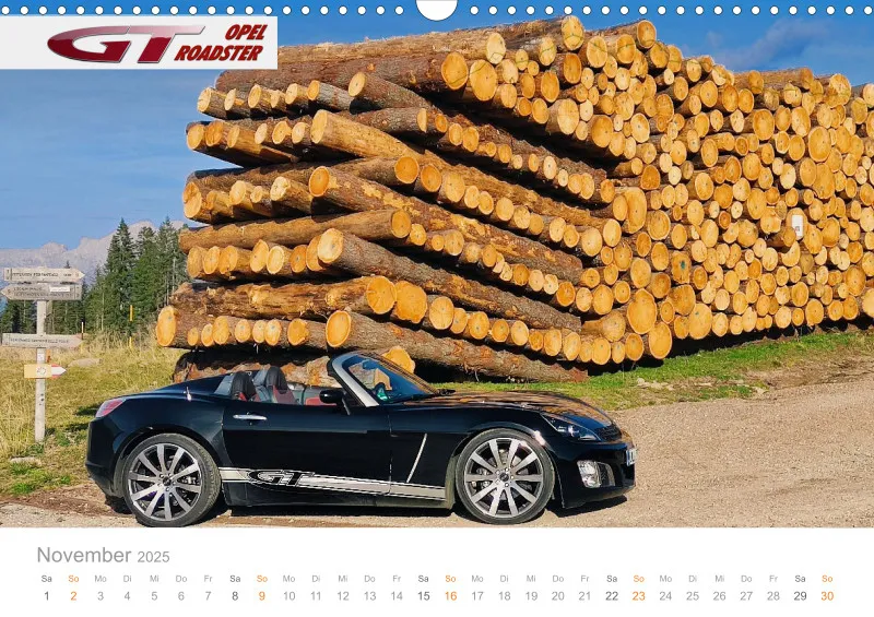 Opel GT Roadster Kalender 2025