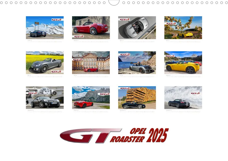 Opel GT Roadster Kalender 2025