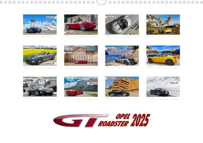 Opel GT Roadster Kalender 2025