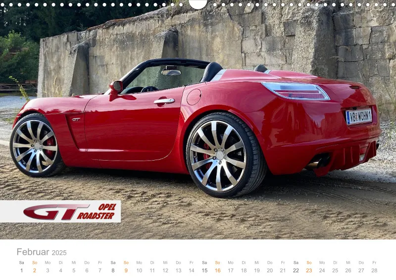 Opel GT Roadster Kalender 2025