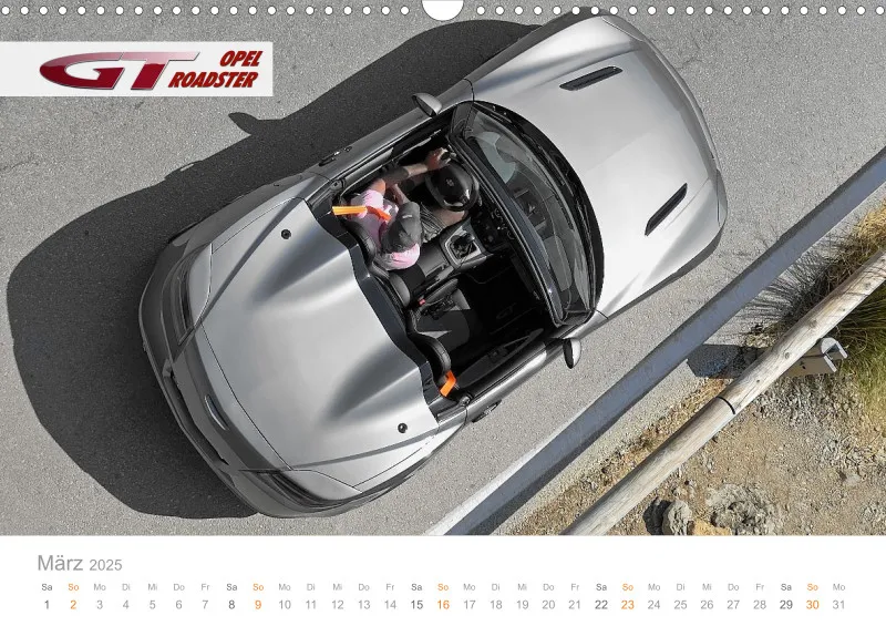 Opel GT Roadster Kalender 2025