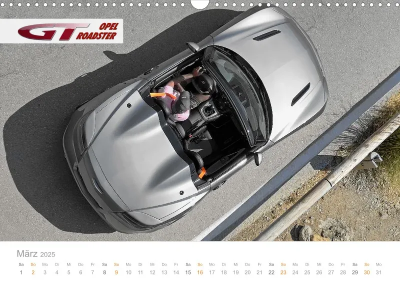 Opel GT Roadster Kalender 2025