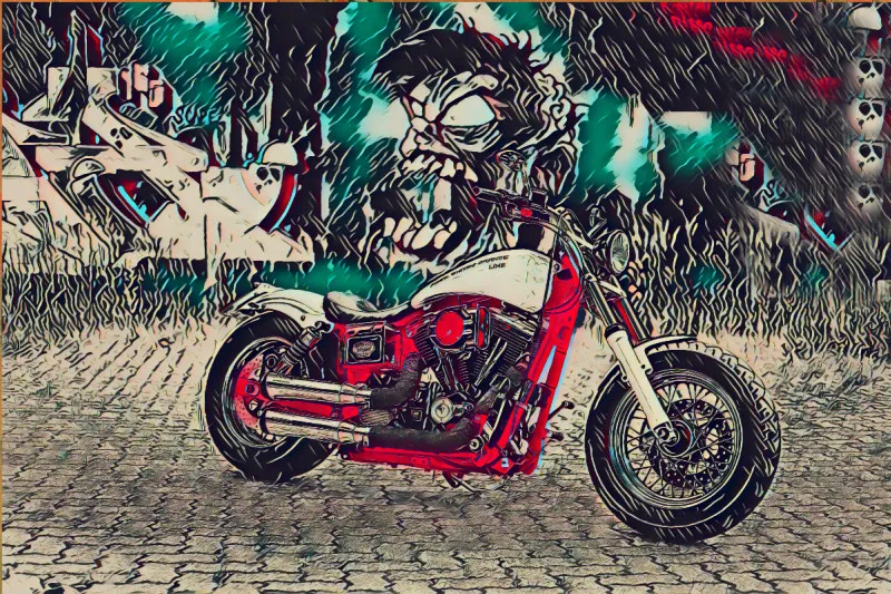 HarleyDavidson white line s
