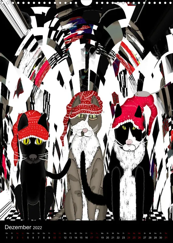 Cats Art A3