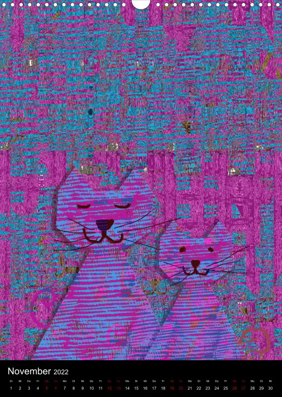 Cats Art A3