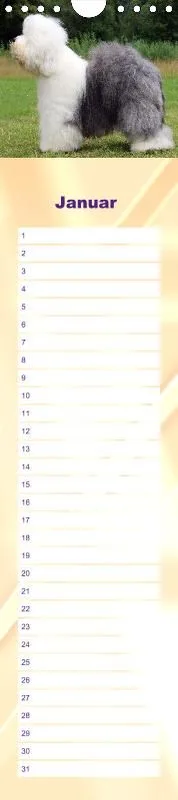 Geburtstagskalender Bobtail