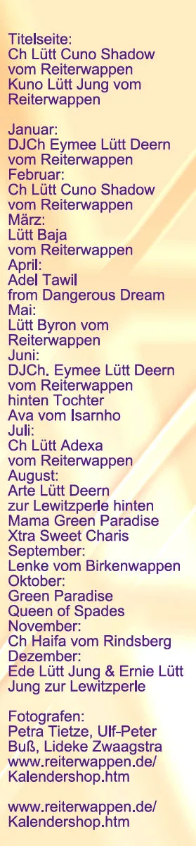 Geburtstagskalender Sheltie