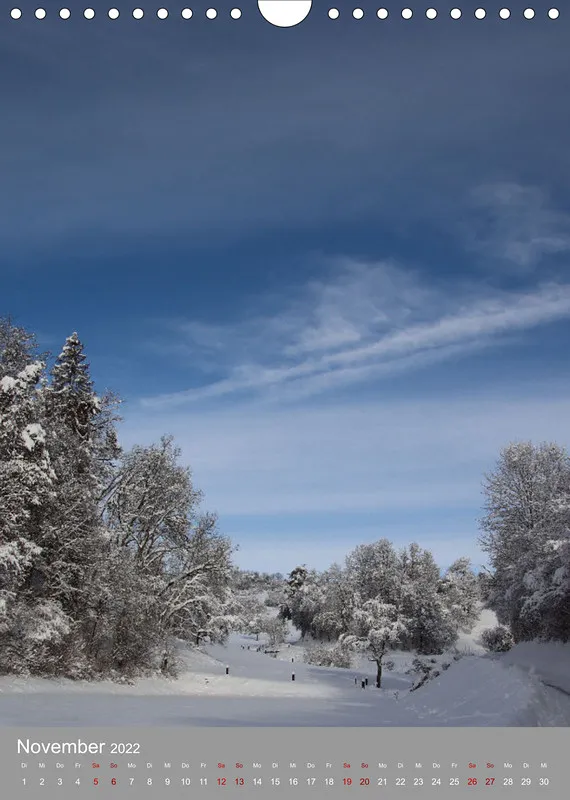 Schnee Kalender 2022