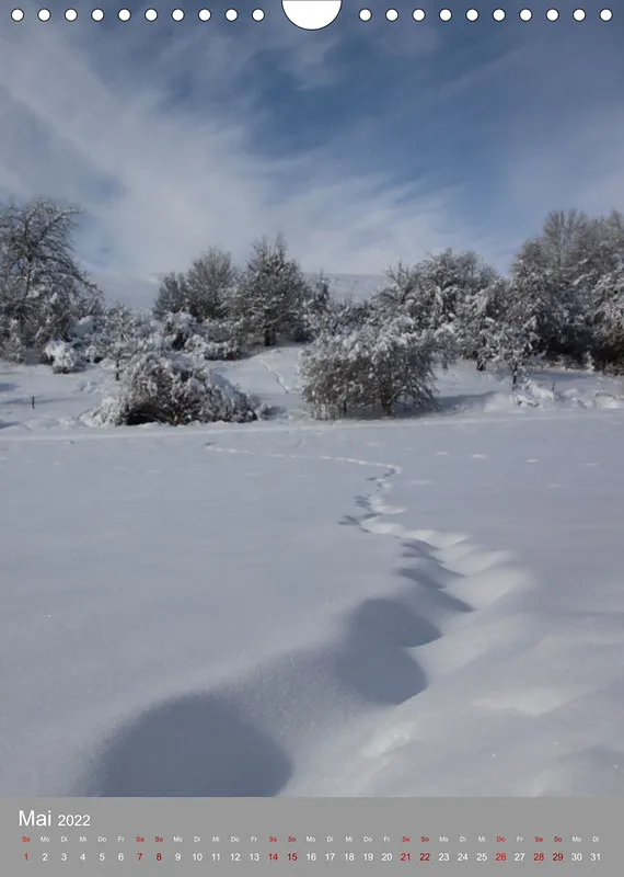 Schnee Kalender 2022