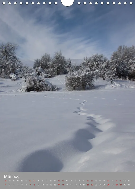 Schnee Kalender 2022