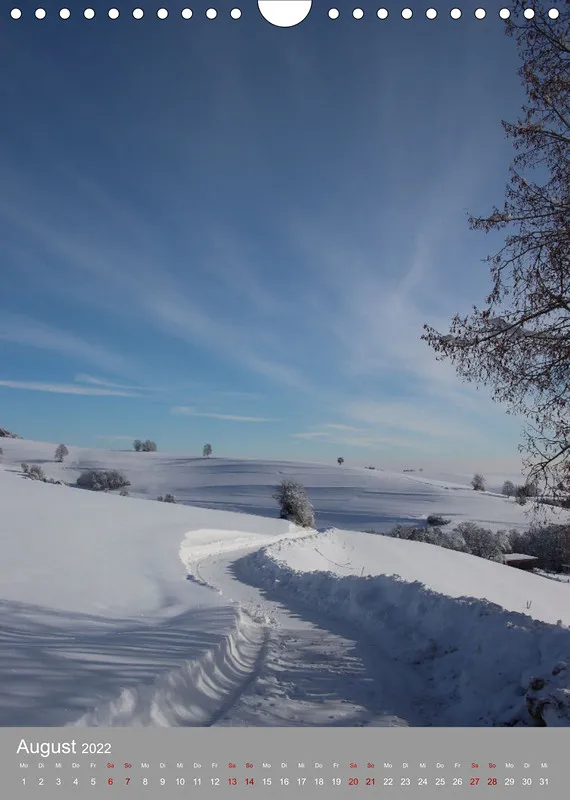 Schnee Kalender 2022