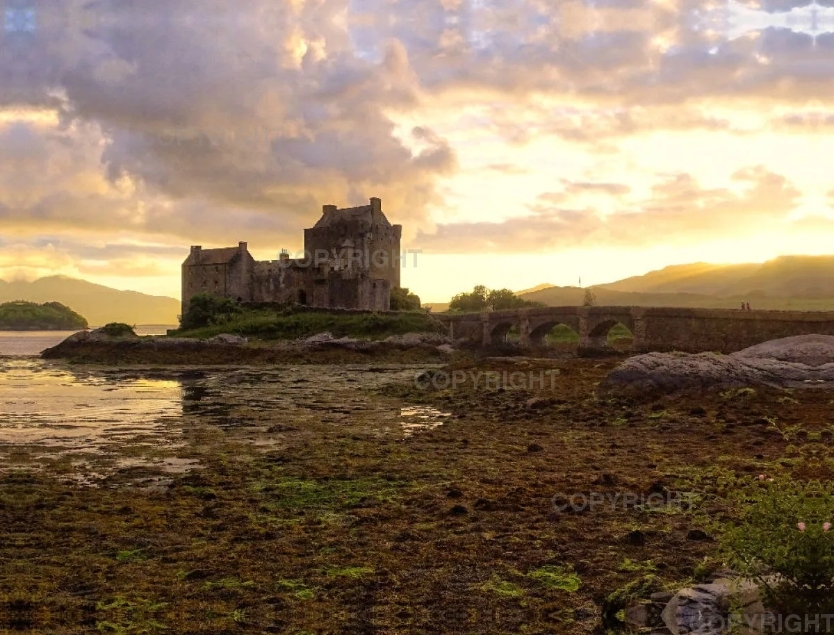 Eilean Donan Castle , Sonnenuntergang