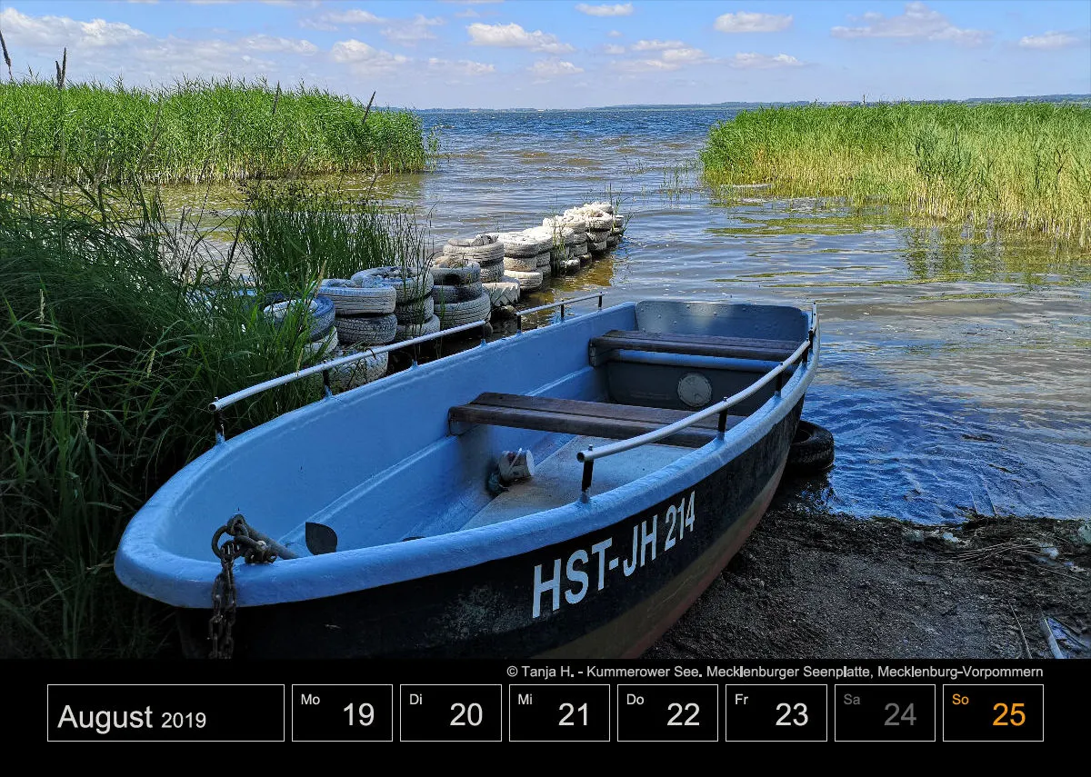 Wochenkalender auf schwarzem Hintergrund A4