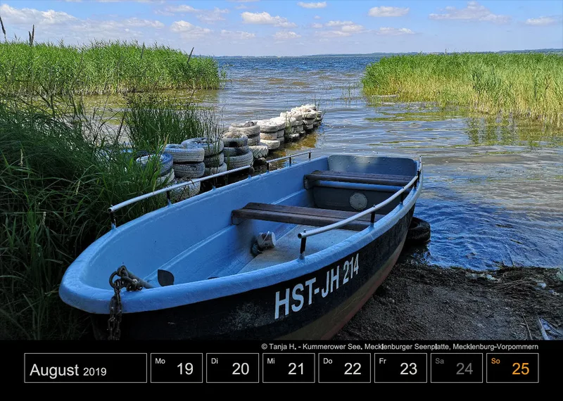 Wochenkalender auf schwarzem Hintergrund A4