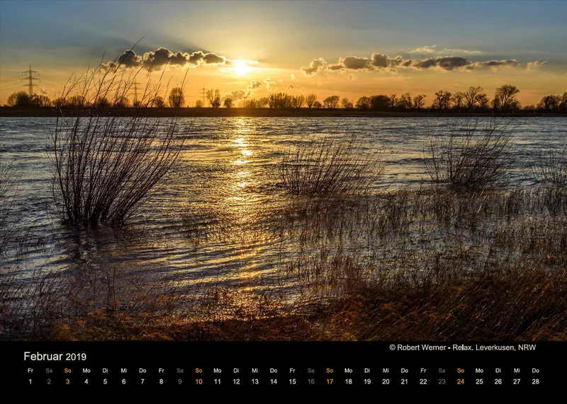 Monatskalender auf schwarzem Hintergrund A5