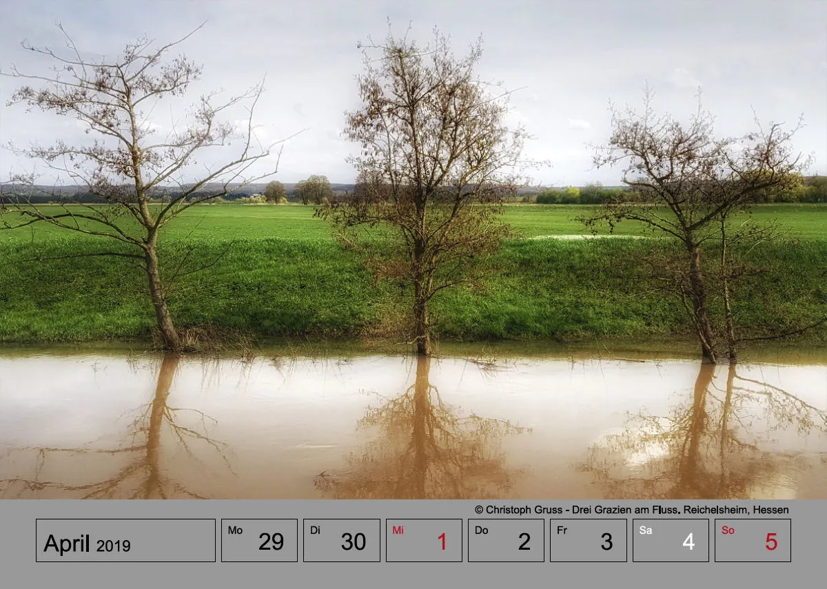 Wochenkalender auf grauem Hintergrund A4