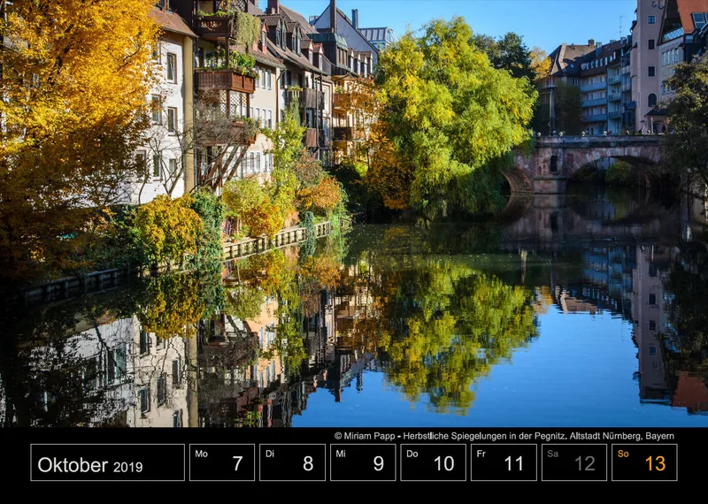 Wochenkalender auf schwarzem Hintergrund A4