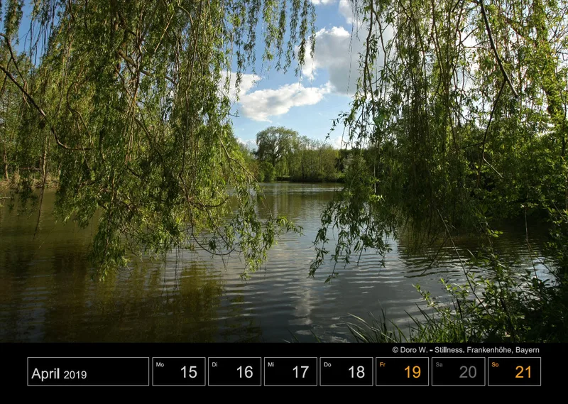 Wochenkalender auf schwarzem Hintergrund A3