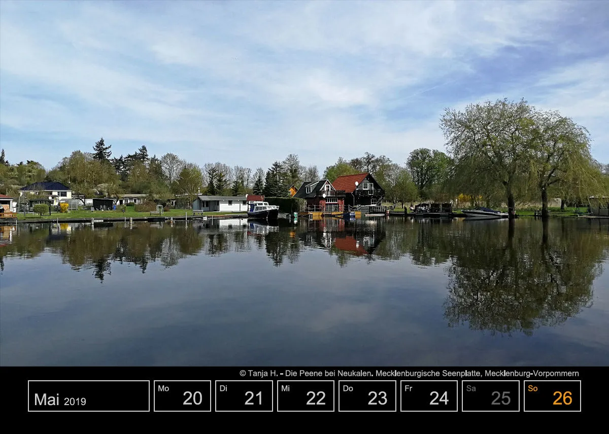 Tisch-Wochenkalender auf schwarzem Hintergrund A5