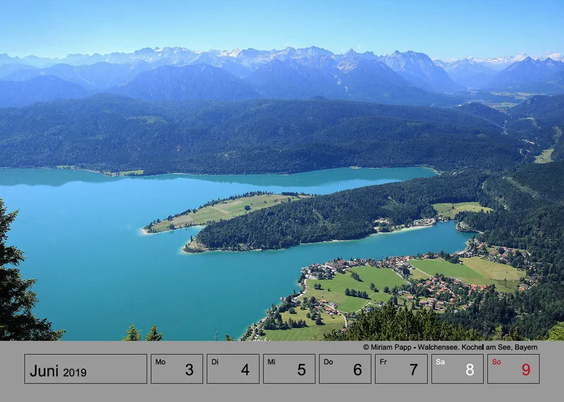 Wochenkalender auf grauem Hintergrund A4