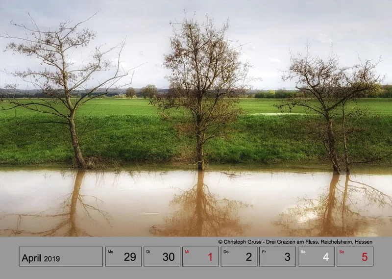 Wochenkalender auf grauem Hintergrund. A3