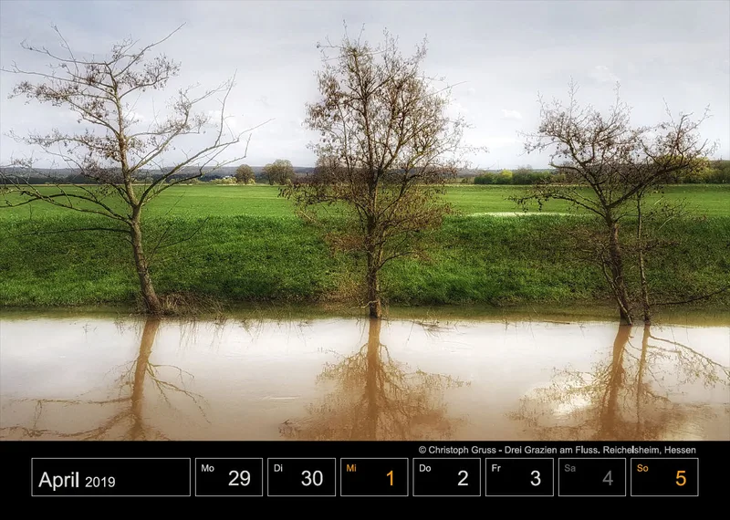 Wochenkalender auf schwarzem Hintergrund A4