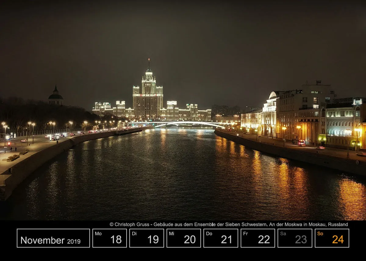 Wochenkalender auf schwarzem Hintergrund A5