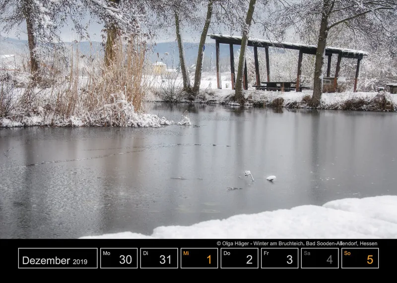 Wochenkalender auf schwarzem Hintergrund A5