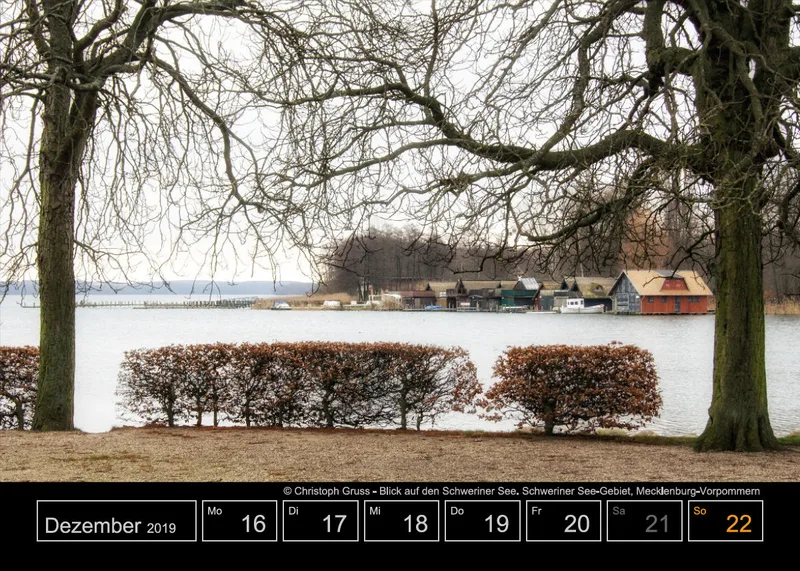 Wochenkalender auf schwarzem Hintergrund A5