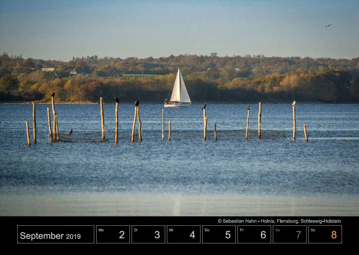 Wochenkalender auf schwarzem Hintergrund A3