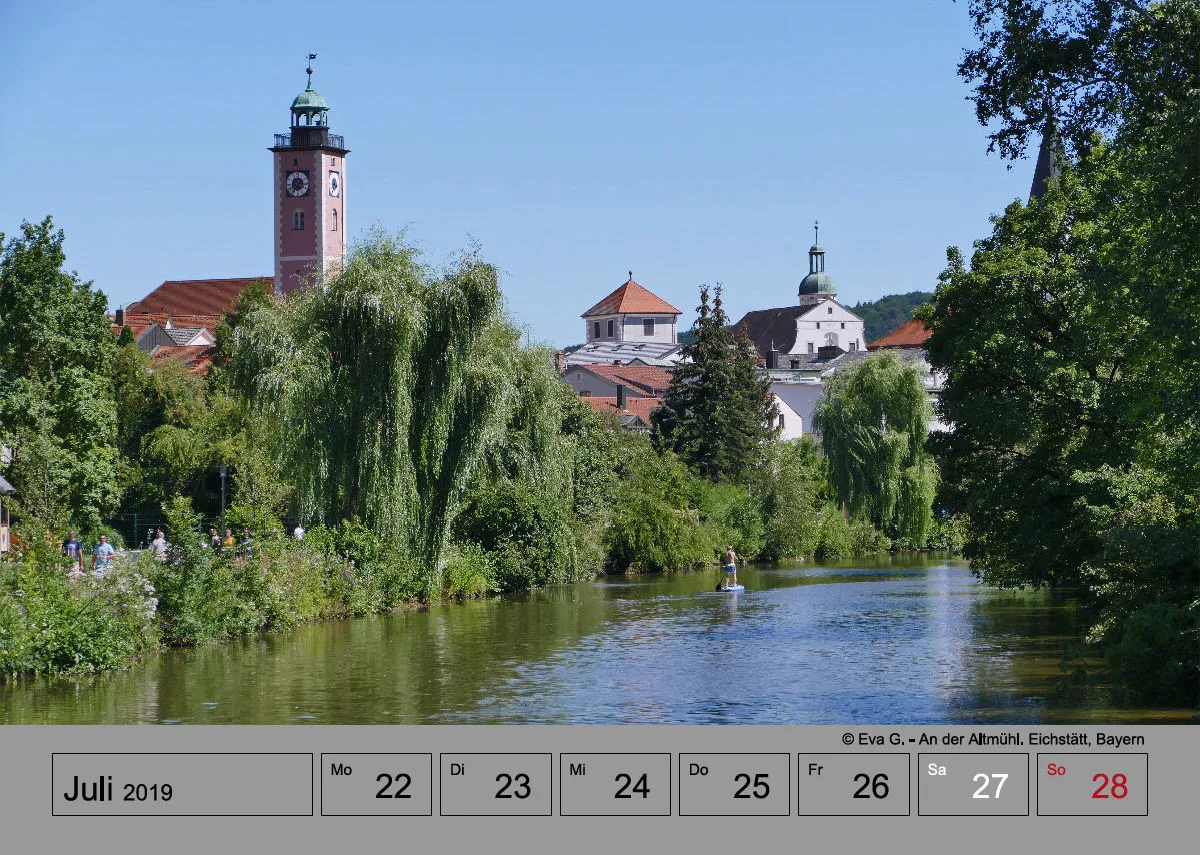 Wochenkalender auf grauem Hintergrund A4