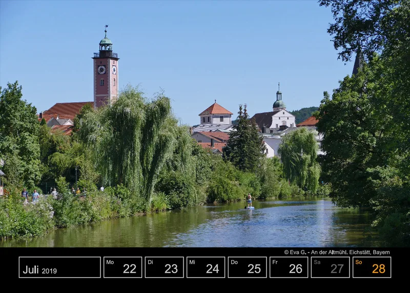 Tisch-Wochenkalender auf schwarzem Hintergrund A5