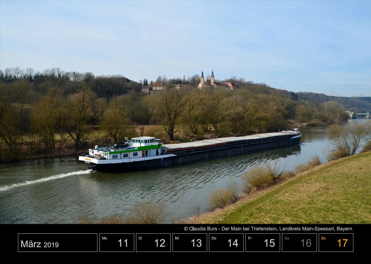 Wochenkalender auf schwarzem Hintergrund A3