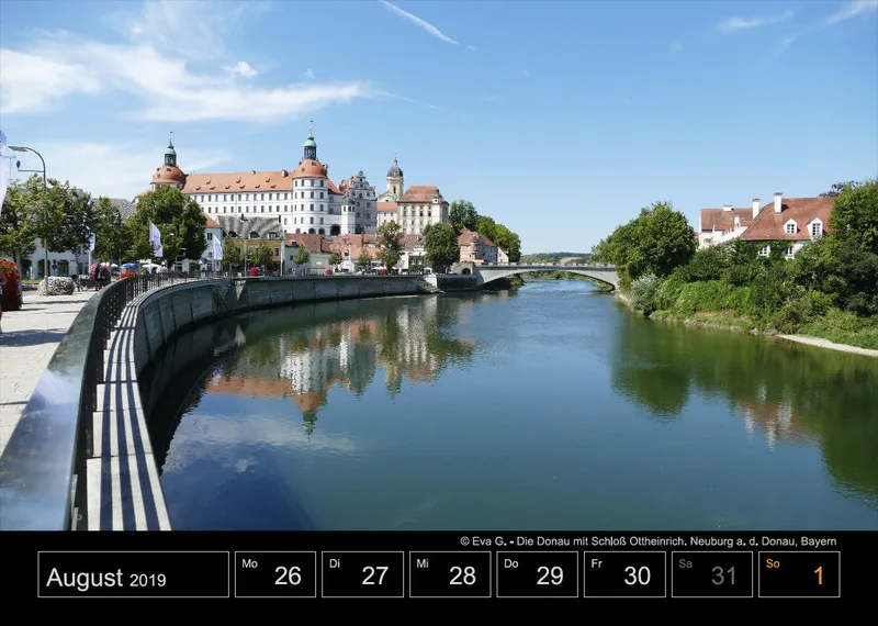 Wochenkalender auf schwarzem Hintergrund A4
