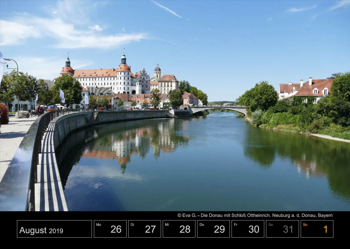 Wochenkalender auf schwarzem Hintergrund A3