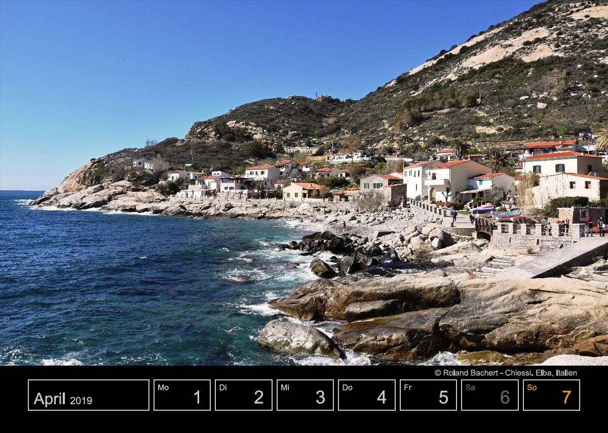 Wochenkalender auf schwarzem Hintergrund A5