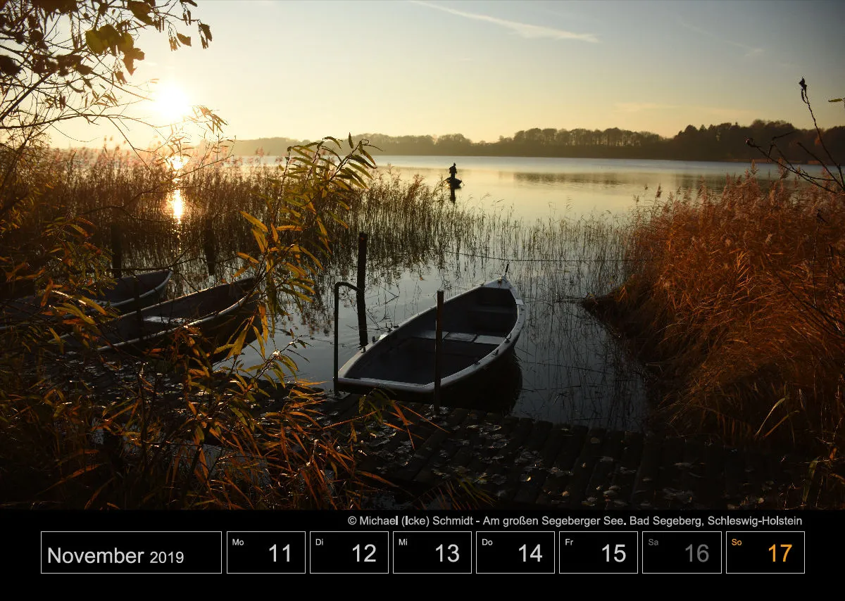 Wochenkalender auf schwarzem Hintergrund A3