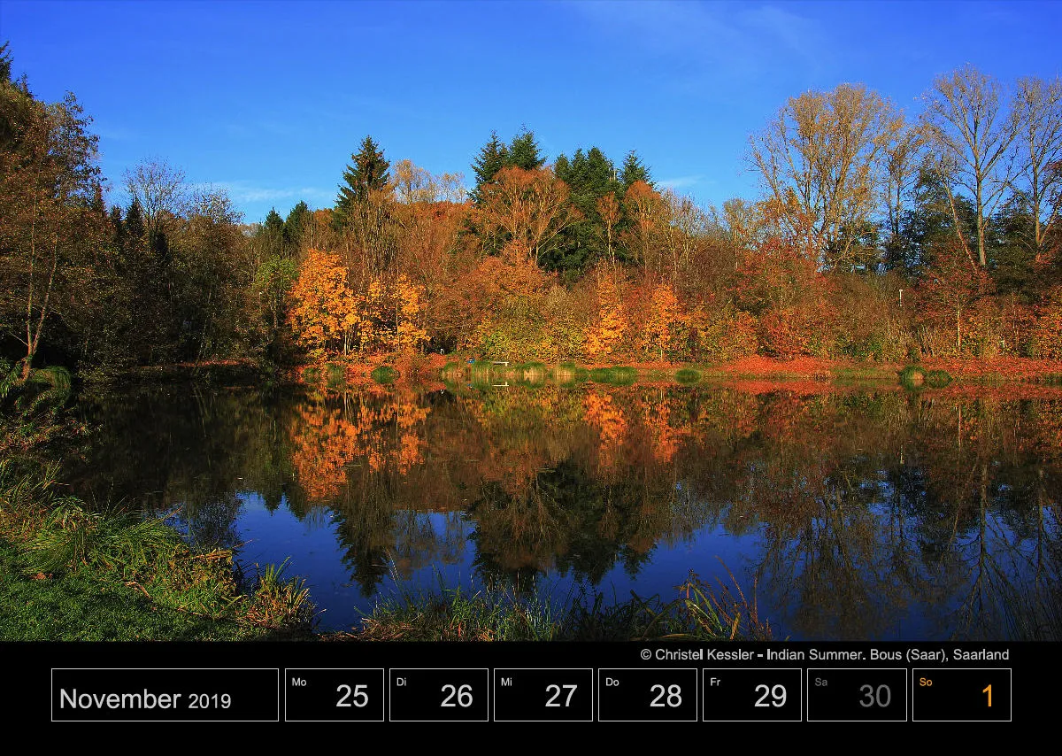 Wochenkalender auf schwarzem Hintergrund A3